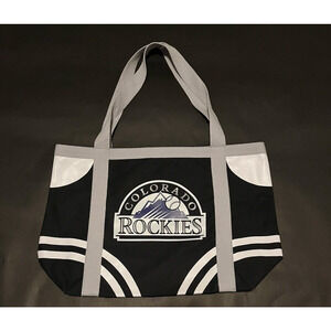 Colorado Rockies Baseball Large Canvas Tote Bag pro-FAN-ity by little earth EUC